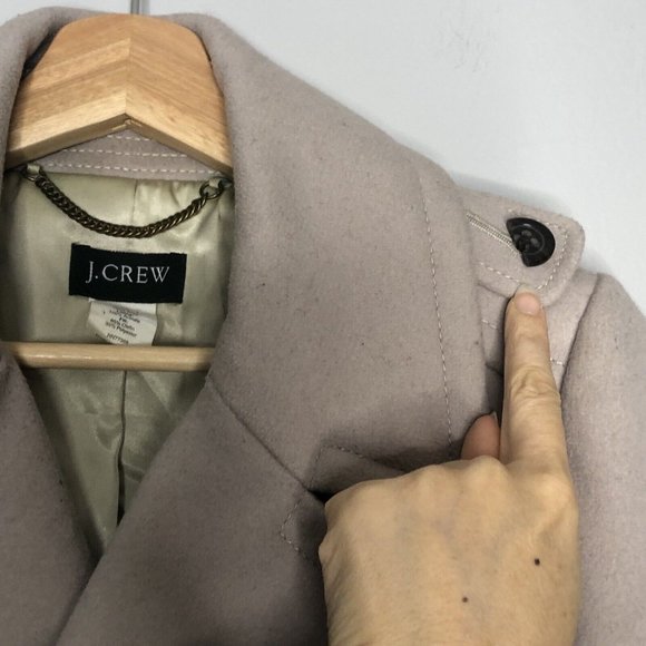 J. Crew Women Winter Wool Coat Peacoat Double-breasted P4 Thinsulate Insulation - Picture 4 of 12